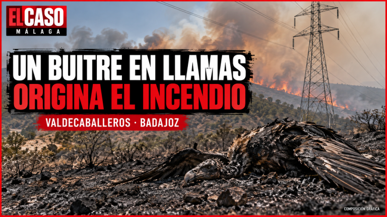 Un buitre electrocutado originó el incendio forestal de Valdecaballeros que afectó a tres hectáreas