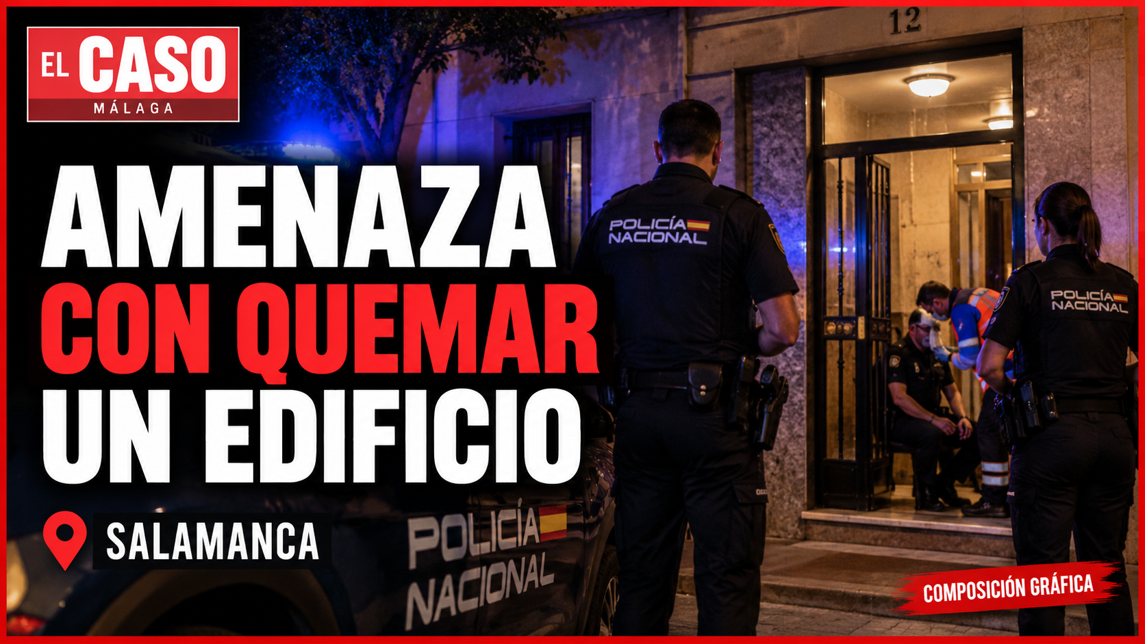 Detenido en Salamanca tras amenazar con quemar un edificio y golpear a un policía durante su fuga