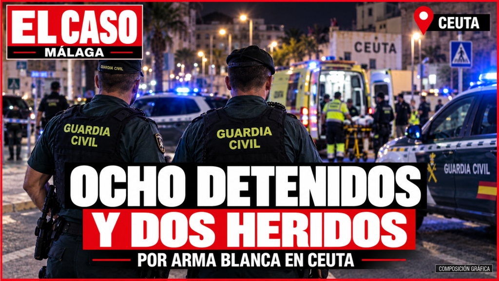 Ocho detenidos y dos heridos por arma blanca en Ceuta — portada de El Caso Málaga