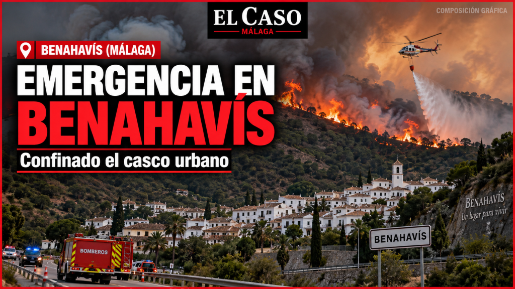 Portada EL CASO MÁLAGA sobre el incendio forestal y el confinamiento de Benahavís