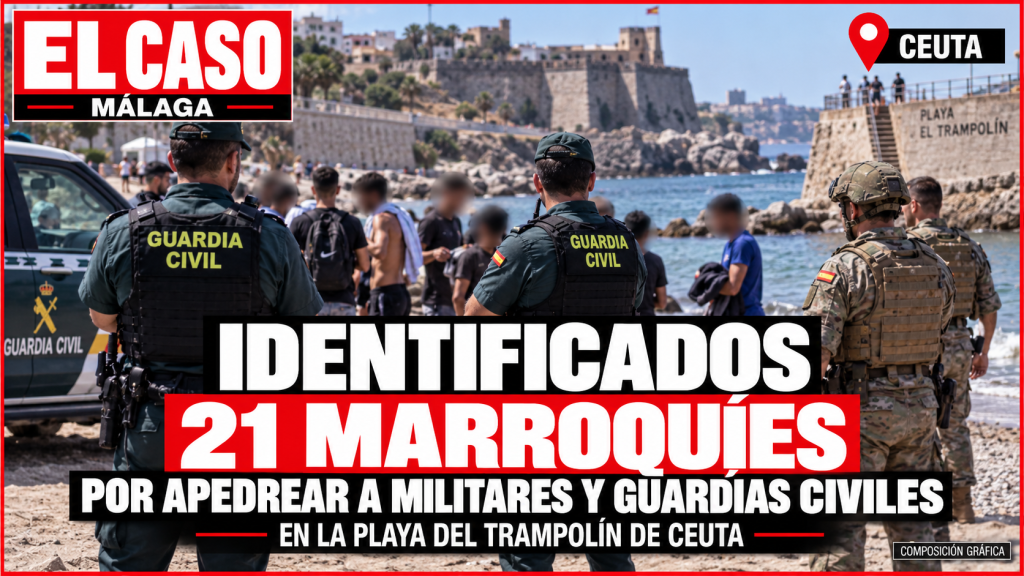 21 identificados por un apedreamiento en la playa del Trampolín de Ceuta — portada de El Caso Málaga
