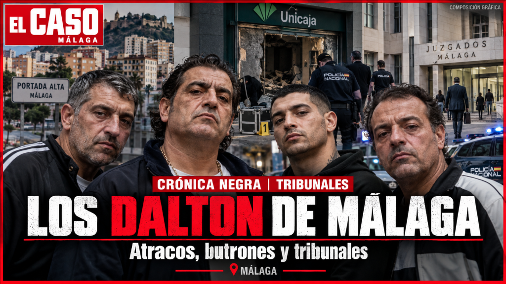 Portada de El Caso Málaga sobre Los Dalton de Portada Alta, atracos, butrones y tribunales