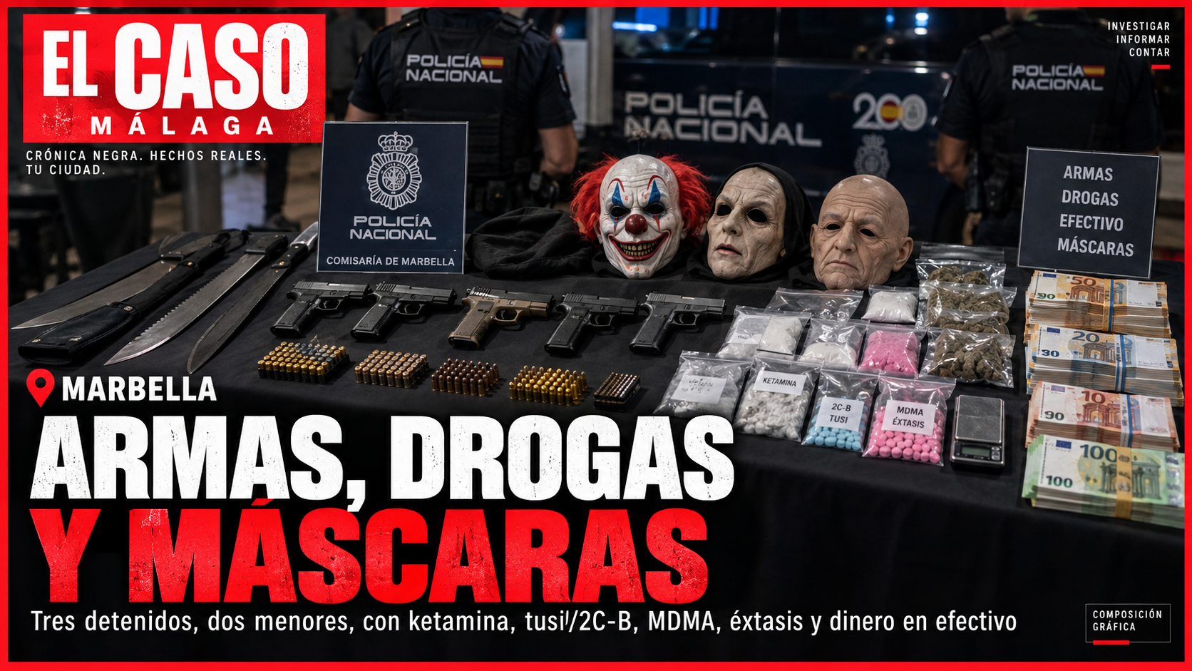 Siete investigados por crimen organizado ingresan de noche en la cárcel de Alhaurín