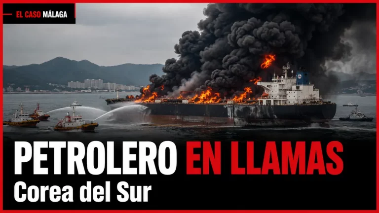 PETROLERO EN LLAMAS — Corea del Sur