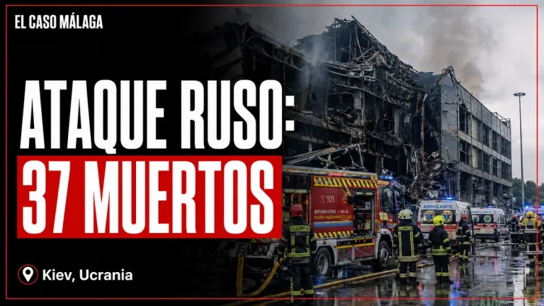 Portada de El Caso Málaga: ATAQUE RUSO, 37 MUERTOS — Kiev, Ucrania