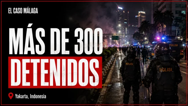 Portada de El Caso Málaga: MÁS DE 300 DETENIDOS — Yakarta, Indonesia