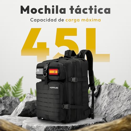 JUPPLIES mochila táctica 45L con capacidad de carga