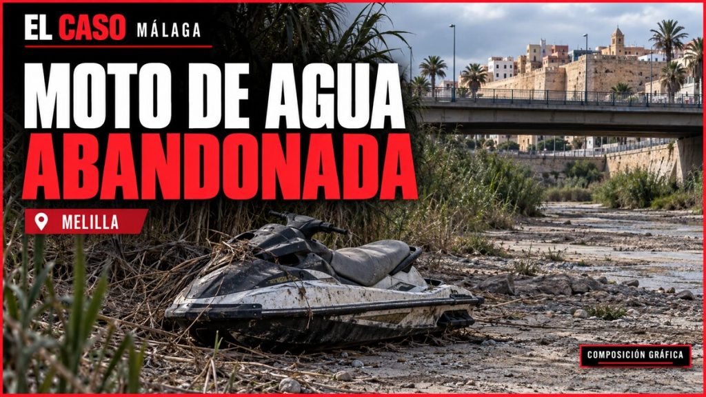 Portada editorial sobre una moto de agua abandonada en el Río de Oro de Melilla