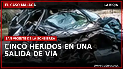 El Caso Málaga: Cinco heridos al salirse de la vía una furgoneta en La Rioja