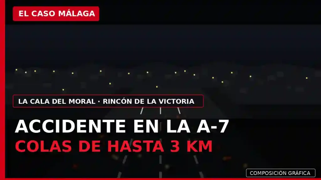 Portada de El Caso Málaga sobre el accidente en la A-7 en La Cala del Moral con retenciones