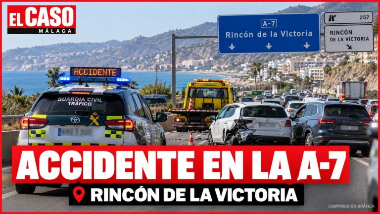 Portada de El Caso Málaga sobre el accidente en la A-7 en Rincón de la Victoria y las retenciones en sentido Almería
