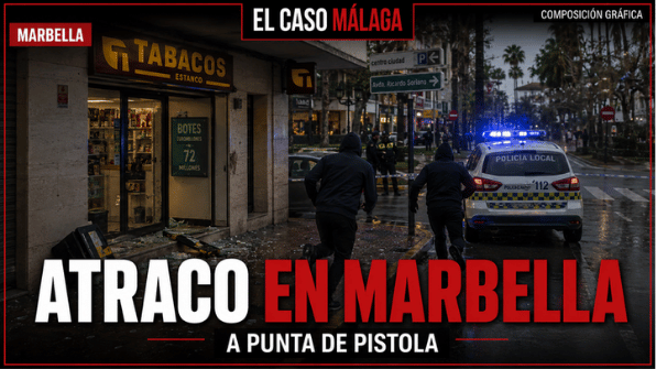 Portada de EL CASO MÁLAGA sobre el atraco a punta de pistola a un estanquero en Marbella