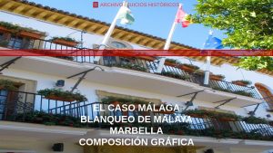 Blanqueo de Malaya: portada de Juicios históricos con fotografía real de Marbella