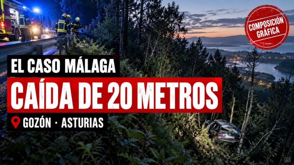 Portada ECM de la caída de un coche por un terraplén en Gozón