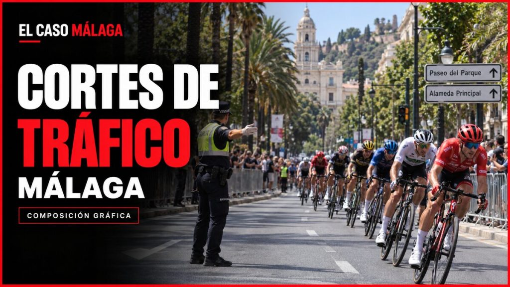 Portada editorial sobre los cortes de tráfico en Málaga por el paso de La Vuelta