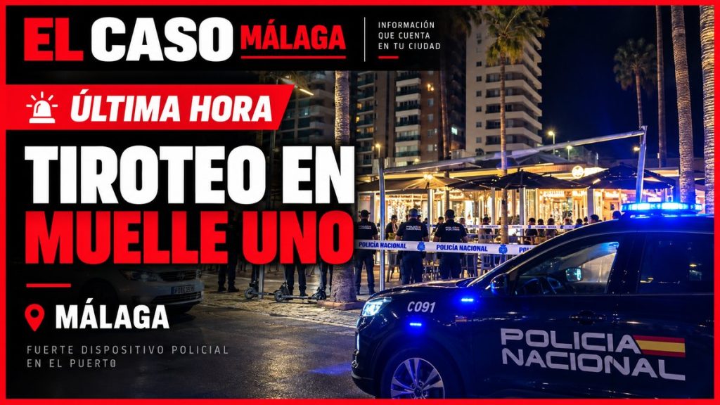 Tiroteo en Muelle Uno de Málaga: fuerte dispositivo de la Policía Nacional