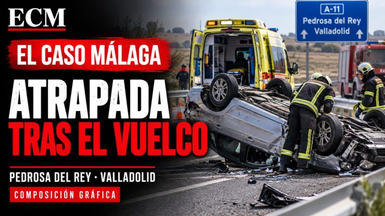 Portada ECM del vuelco de un vehículo en la A-11 en Pedrosa del Rey