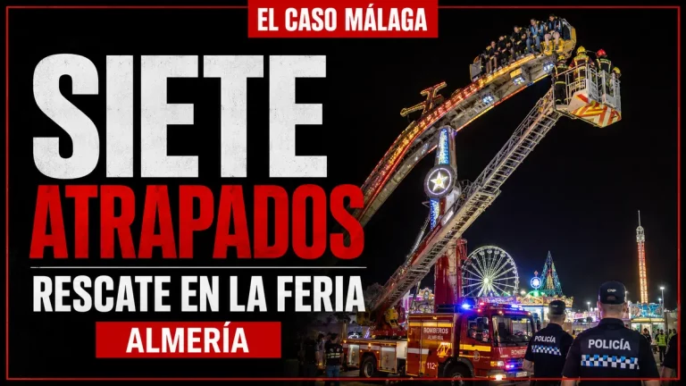 Portada de El Caso Málaga sobre el rescate de siete personas atrapadas en una atracción de la Feria de Almería