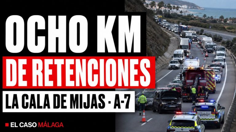 Portada de El Caso Málaga: Ocho kilómetros de retenciones - La Cala de Mijas, A-7