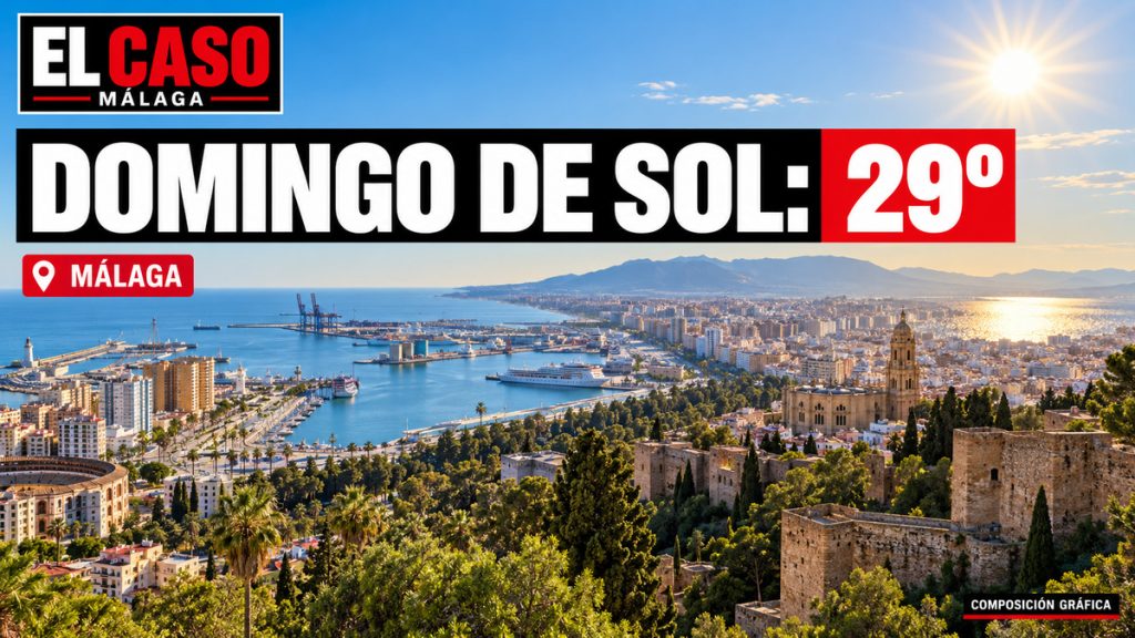 Portada de EL CASO MÁLAGA sobre la previsión de sol y 29 grados en Málaga