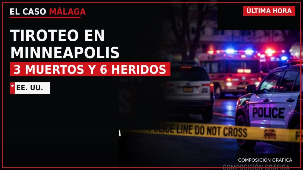 Portada de El Caso Málaga sobre el tiroteo en Minneapolis con tres muertos y seis heridos