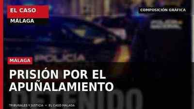 Composición gráfica de El Caso Málaga sobre la prisión provisional por el apuñalamiento de un joven en la Feria de Málaga