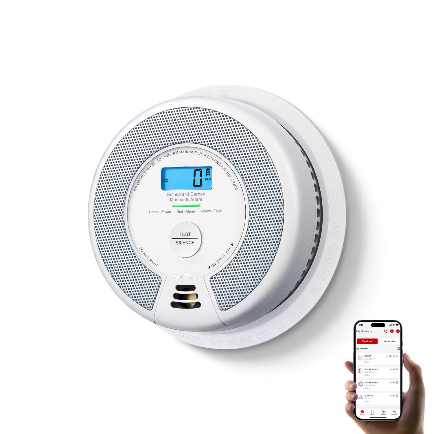 X-Sense SC07-WX detector combinado de humo y monóxido de carbono WiFi