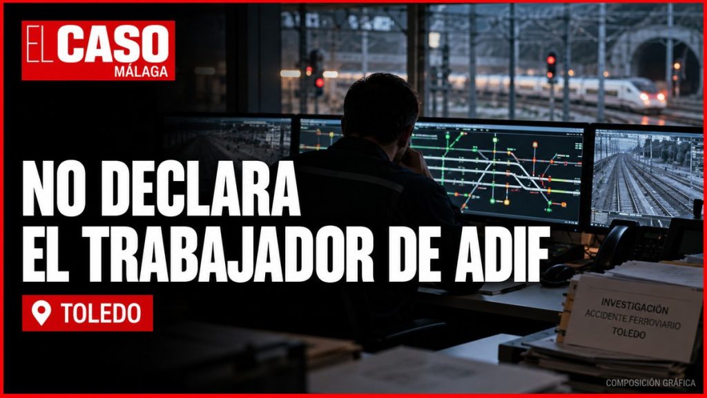 EL CASO MÁLAGA: trabajador de Adif se acoge a su derecho a no declarar en investigación del accidente de Urda. COMPOSICIÓN GRÁFICA.