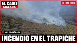 Portada de EL CASO MÁLAGA sobre el incendio en El Trapiche, Vélez-Málaga, con fotografía oficial de EMA INFOCA