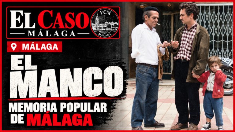 El Manco, a la izquierda de la fotografía original colorizada, en la portada de El Caso Málaga.