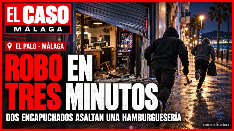 Portada de EL CASO MÁLAGA sobre el robo de dos encapuchados en una hamburguesería de El Palo